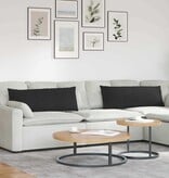 VidaXL Sofa Kussens 2 pcs Zwart 120 x 40 cm Stof