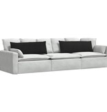 VidaXL Sofa Kussens 2 pcs Zwart 120 x 40 cm Stof