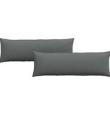 VidaXL Sofa Kussens 2 pcs Donkergrijs 120 x 40 cm Stof