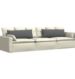VidaXL Sofa Kussens 2 pcs Donkergrijs 120 x 40 cm Stof