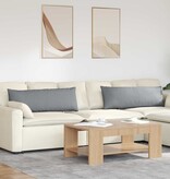VidaXL Sofa Kussens 2 pcs Lichtgrijs 120 x 40 cm Stof