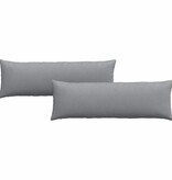 VidaXL Sofa Kussens 2 pcs Lichtgrijs 120 x 40 cm Stof