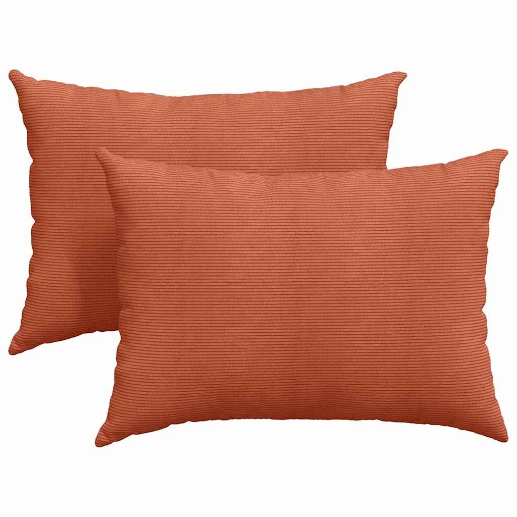 VidaXL Sofa Kussens 2 pcs Rood-oranje 70 x 50 cm Katoen Stof