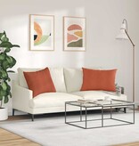 VidaXL Sofa Kussens 2 pcs Rood-oranje 70 x 50 cm Katoen Stof