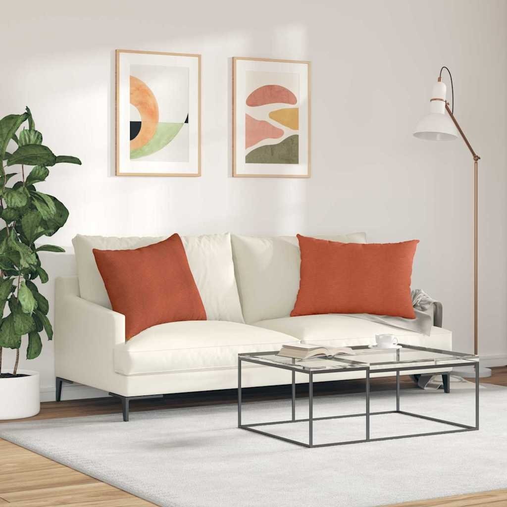 VidaXL Sofa Kussens 2 pcs Rood-oranje 70 x 50 cm Katoen Stof