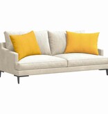 VidaXL Sofa Kussens 2 pcs Lichtgeel 70 x 50 cm Katoen Stof