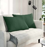 VidaXL Sofa Kussens 2 pcs Donkergroen 70 x 50 cm Katoen Stof