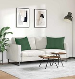 VidaXL Sofa Kussens 2 pcs Donkergroen 70 x 50 cm Katoen Stof