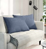 VidaXL Sofa Kussens 2 pcs Blauw 70 x 50 cm Katoen Stof