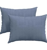 VidaXL Sofa Kussens 2 pcs Blauw 70 x 50 cm Katoen Stof