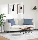 VidaXL Sofa Kussens 2 pcs Blauw 70 x 50 cm Katoen Stof
