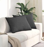 VidaXL Sofa Kussens 2 pcs Donkergrijs 70 x 50 cm Katoen Stof