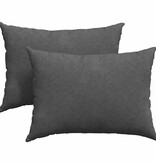 VidaXL Sofa Kussens 2 pcs Donkergrijs 70 x 50 cm Katoen Stof