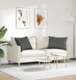 VidaXL Sofa Kussens 2 pcs Donkergrijs 70 x 50 cm Katoen Stof