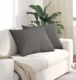 VidaXL Sofa Kussens 2 pcs Lichtgrijs 70 x 50 cm Katoen Stof