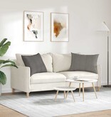 VidaXL Sofa Kussens 2 pcs Lichtgrijs 70 x 50 cm Katoen Stof