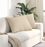 VidaXL Sofa Kussens 2 pcs Crème 70 x 50 cm Stof