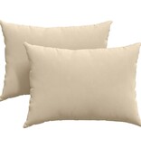 VidaXL Sofa Kussens 2 pcs Crème 70 x 50 cm Stof