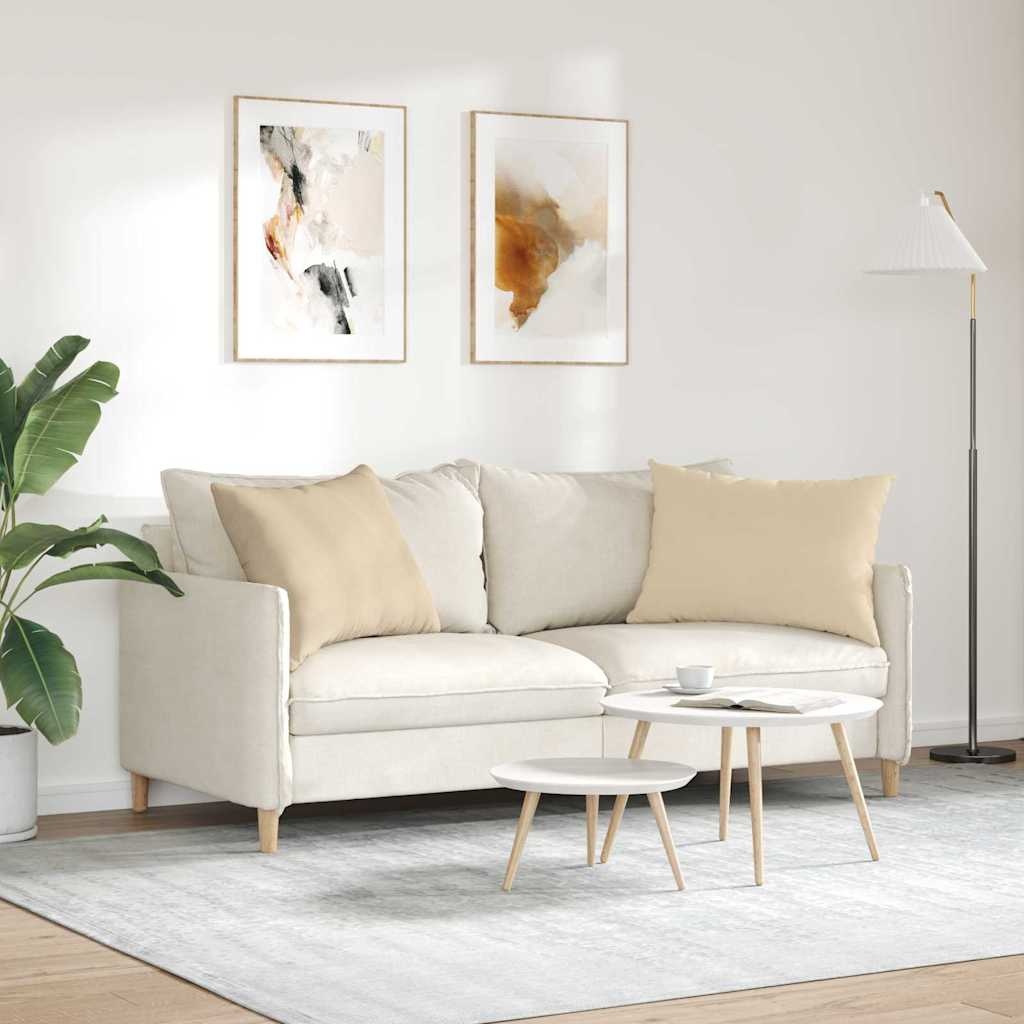 VidaXL Sofa Kussens 2 pcs Crème 70 x 50 cm Stof