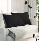 VidaXL Sofa Kussens 2 pcs Zwart 70 x 50 cm Stof