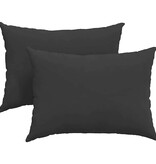 VidaXL Sofa Kussens 2 pcs Zwart 70 x 50 cm Stof