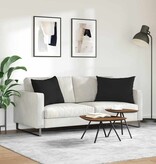 VidaXL Sofa Kussens 2 pcs Zwart 70 x 50 cm Stof