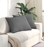 VidaXL Sofa Kussens 2 pcs Donkergrijs 70 x 50 cm Stof