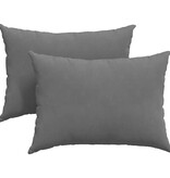 VidaXL Sofa Kussens 2 pcs Donkergrijs 70 x 50 cm Stof