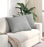 VidaXL Sofa Kussens 2 pcs Lichtgrijs 70 x 50 cm Stof