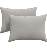 VidaXL Sofa Kussens 2 pcs Lichtgrijs 70 x 50 cm Stof