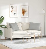 VidaXL Sofa Kussens 2 pcs Lichtgrijs 70 x 50 cm Stof