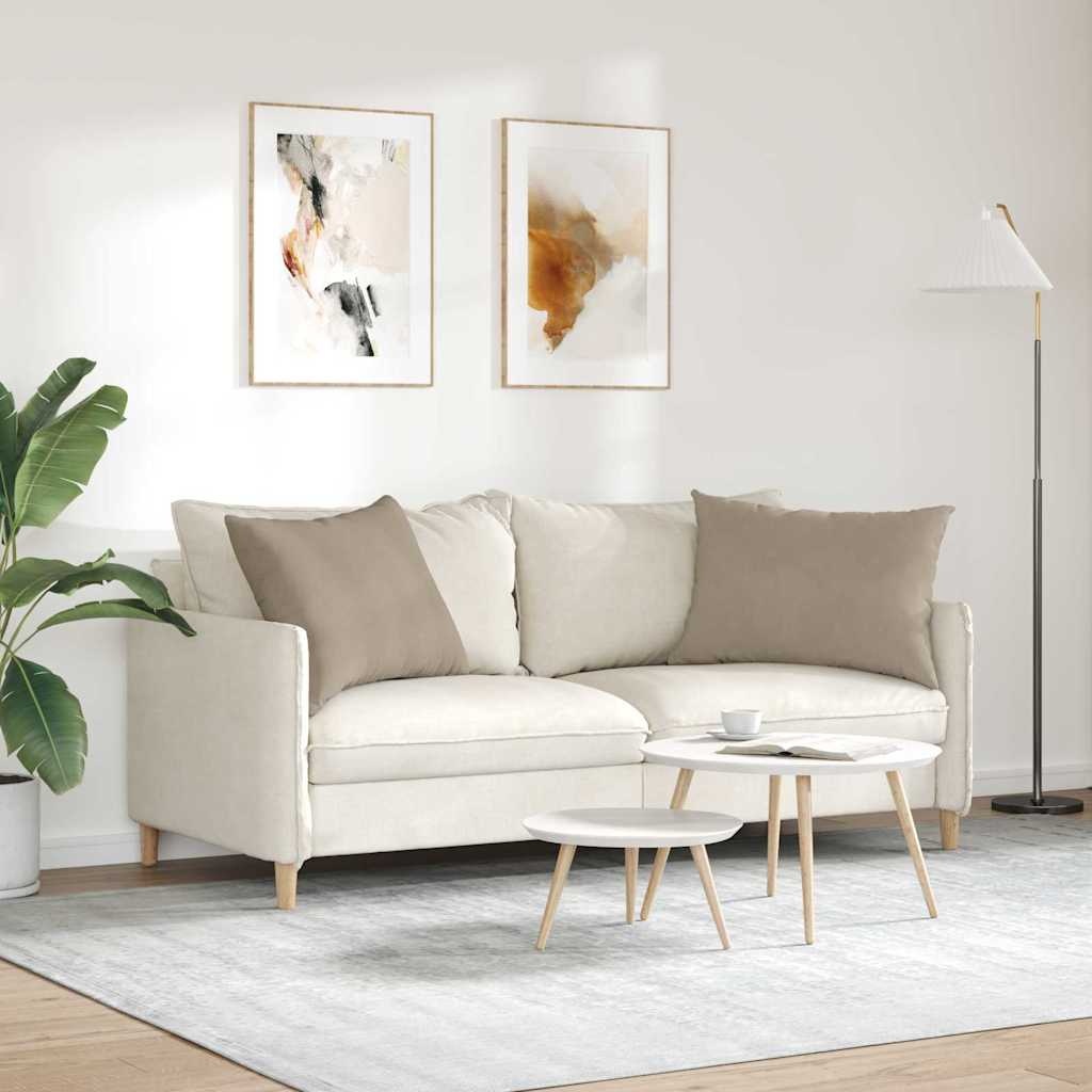 VidaXL Sofa Kussens 2 pcs Taupe 70 x 50 cm Stof