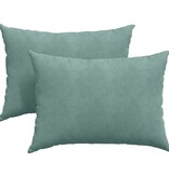 VidaXL Sofa Kussens 2 pcs Zeegroen 70 x 50 cm Katoen Stof