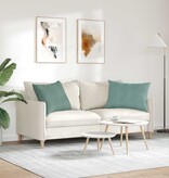 VidaXL Sofa Kussens 2 pcs Zeegroen 70 x 50 cm Katoen Stof