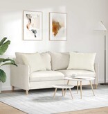 VidaXL Sofa Kussens 2 pcs Crème 70 x 50 cm Katoen Stof