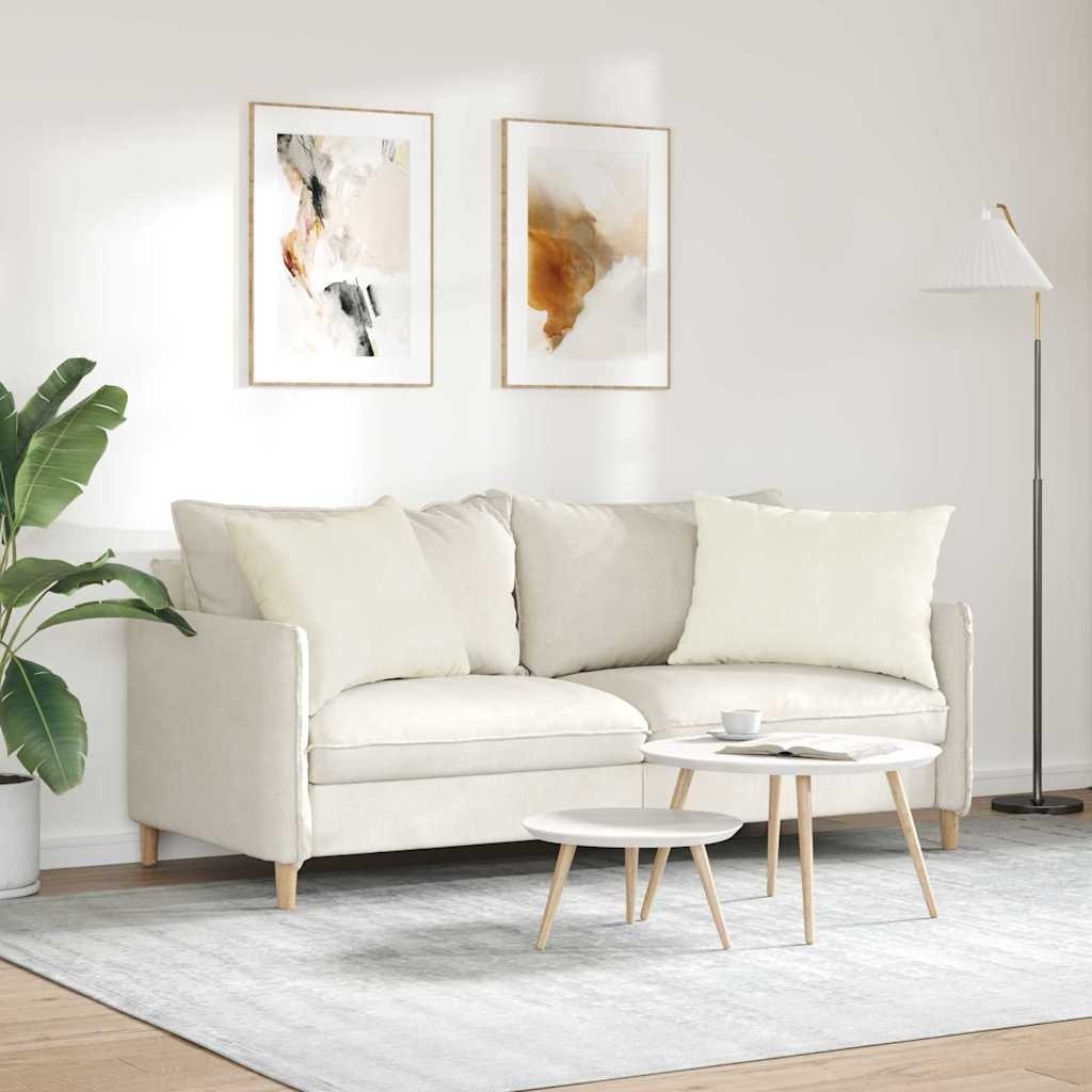 VidaXL Sofa Kussens 2 pcs Crème 70 x 50 cm Katoen Stof