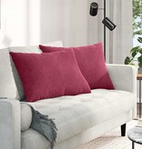 VidaXL Sofa Kussens 2 pcs Wijnrood 70 x 50 cm Katoen Stof
