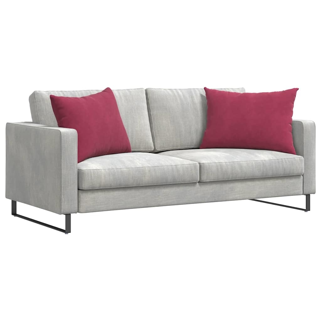 VidaXL Sofa Kussens 2 pcs Wijnrood 70 x 50 cm Katoen Stof