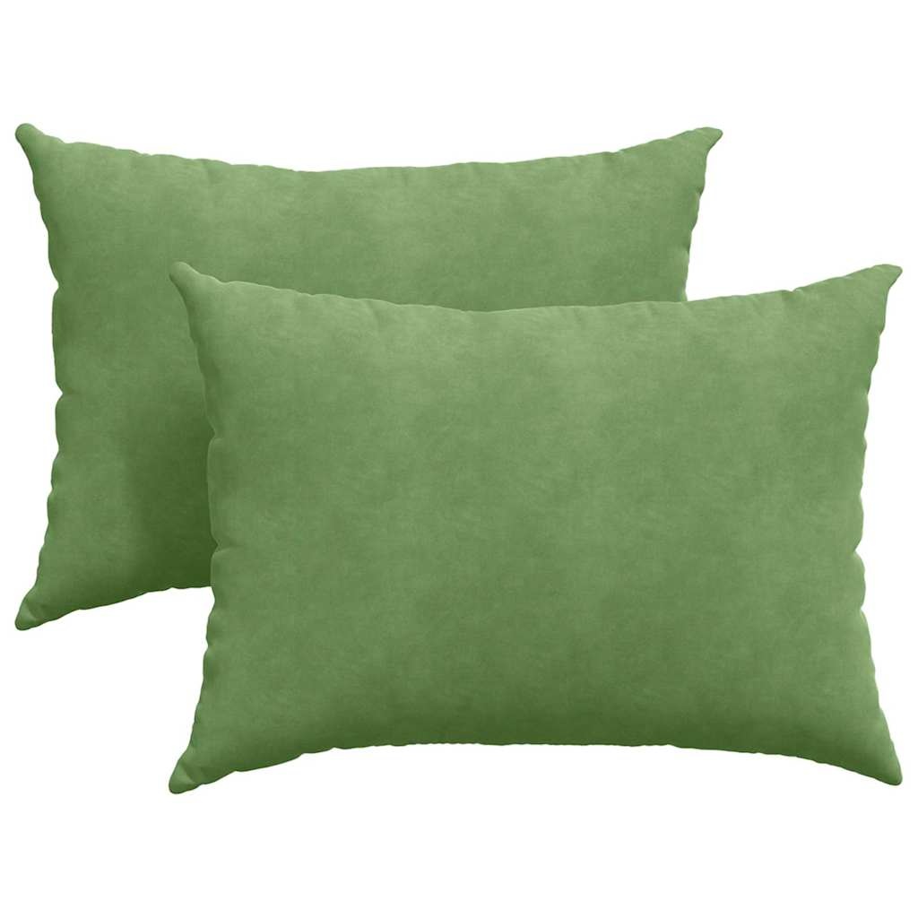 VidaXL Sofa Kussens 2 pcs Lichtgroen 70 x 50 cm Katoen Stof