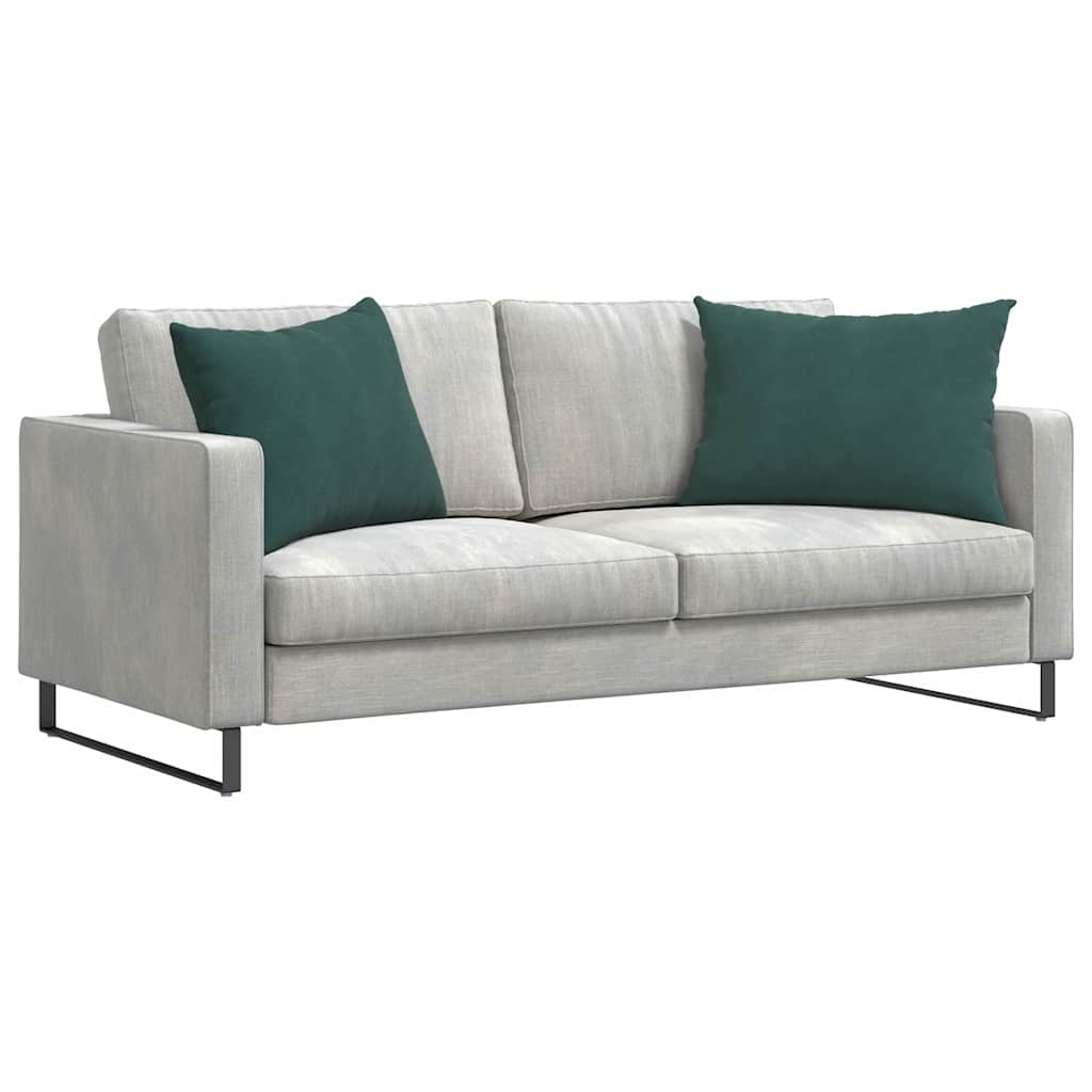 VidaXL Sofa Kussens 2 pcs Donkergroen 70 x 50 cm Katoen Stof