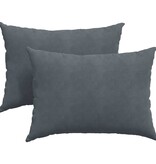 VidaXL Sofa Kussens 2 pcs Donkergrijs 70 x 50 cm Katoen Stof