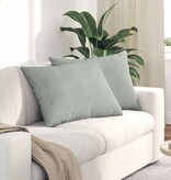 VidaXL Sofa Kussens 2 pcs Lichtgrijs 70 x 50 cm Katoen Stof