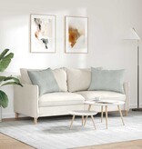 VidaXL Sofa Kussens 2 pcs Lichtgrijs 70 x 50 cm Katoen Stof