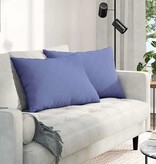 VidaXL Sofa Kussens 2 pcs Blauw 70 x 50 cm Stof