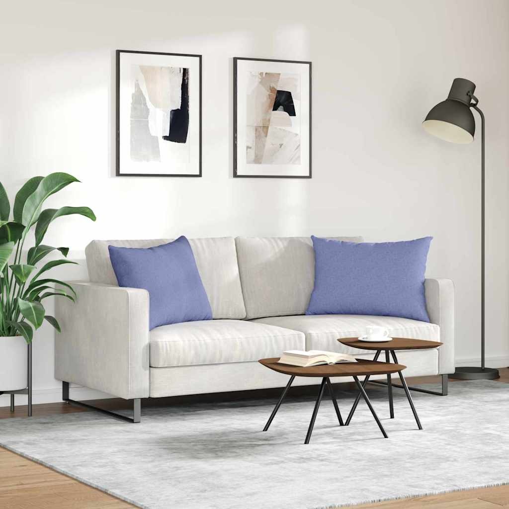 VidaXL Sofa Kussens 2 pcs Blauw 70 x 50 cm Stof