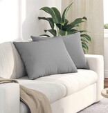 VidaXL Sofa Kussens 2 pcs Grijs 70 x 50 cm Stof