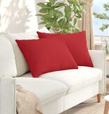 VidaXL Sofa Kussens 2 pcs Rood 70 x 50 cm Stof