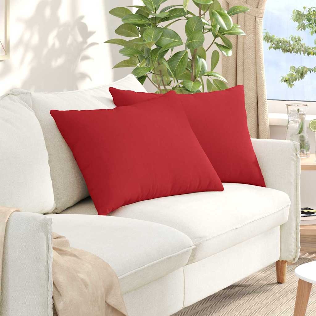 VidaXL Sofa Kussens 2 pcs Rood 70 x 50 cm Stof