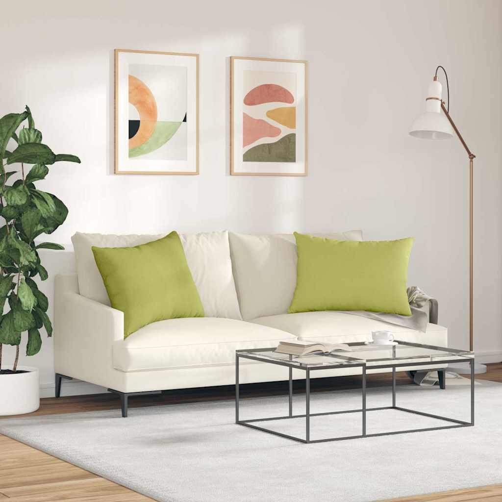 VidaXL Sofa Kussens 2 pcs Lichtgroen 70 x 50 cm Stof