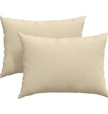 VidaXL Sofa Kussens 2 pcs Crème 70 x 50 cm Stof